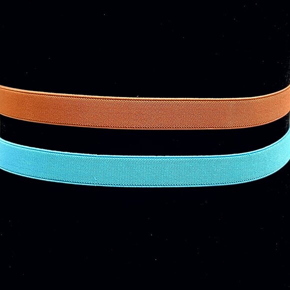 NWOT Kids' Easy Buckle Adjustable Elastic Belts | 2-Pack | Blue & Brown - Picture 6 of 8